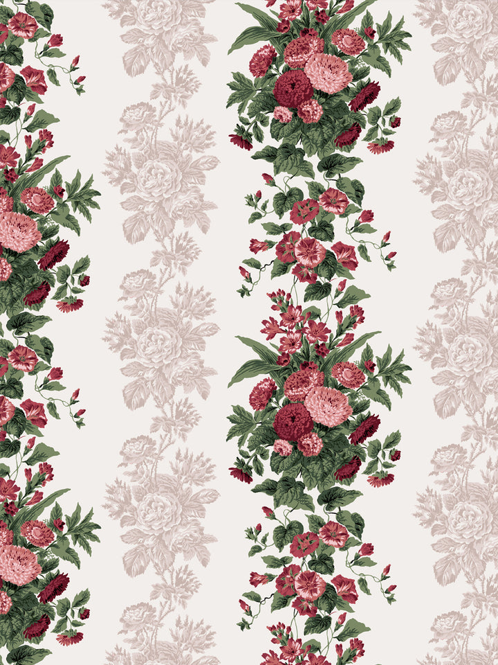 'La Garland' Wallpaper by Clare V. - Red Petal
