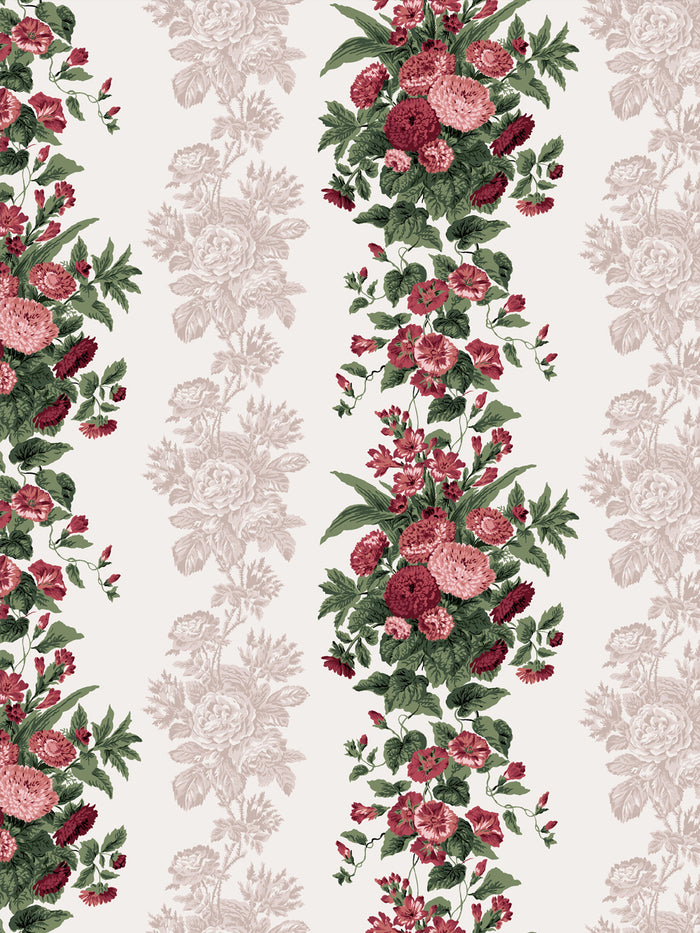 'La Garland' Wallpaper by Clare V. - Red Petal
