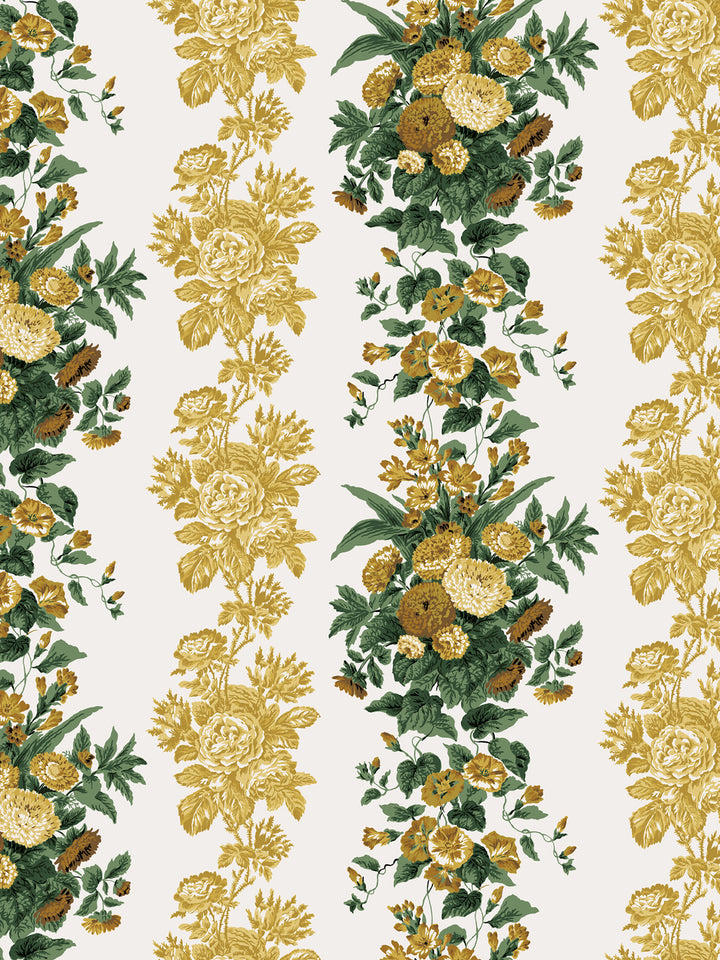 'La Garland' Wallpaper by Clare V. - Yellow Green