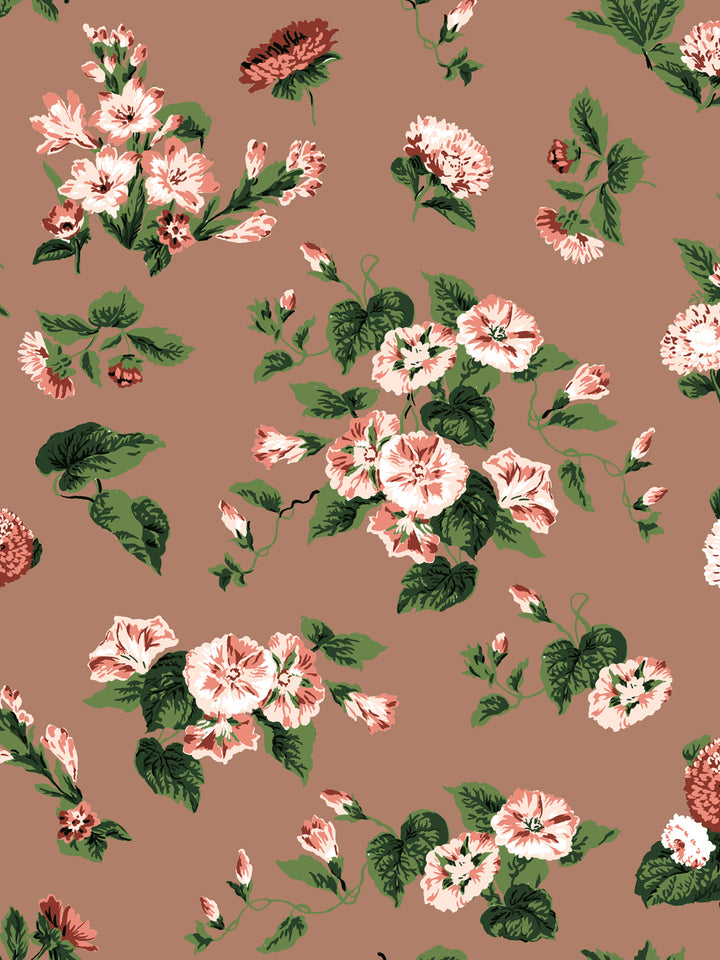 'La Zinnia' Wallpaper by Clare V. - Clay Brick