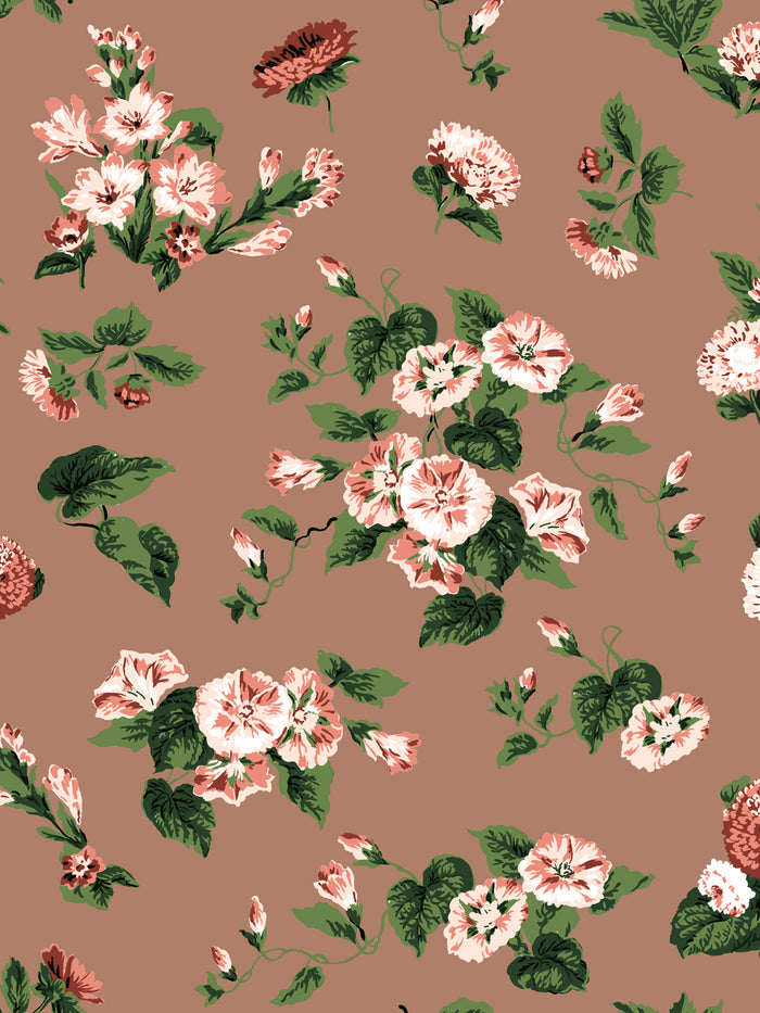 'La Zinnia' Wallpaper by Clare V. - Clay Brick