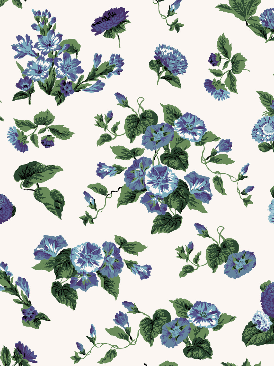 'La Zinnia' Wallpaper by Clare V. - Violet Sky
