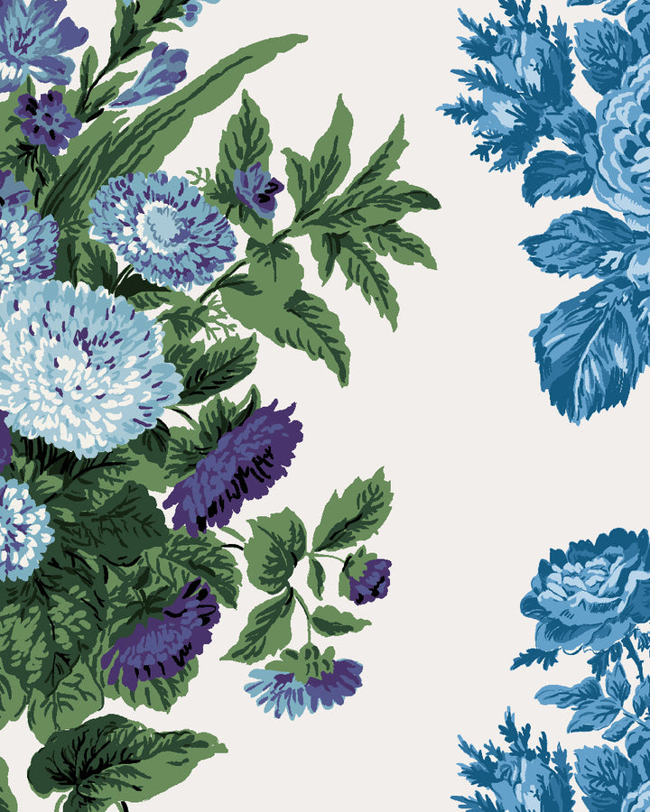 'La Garland' Wallpaper by Clare V. - Azure Plum
