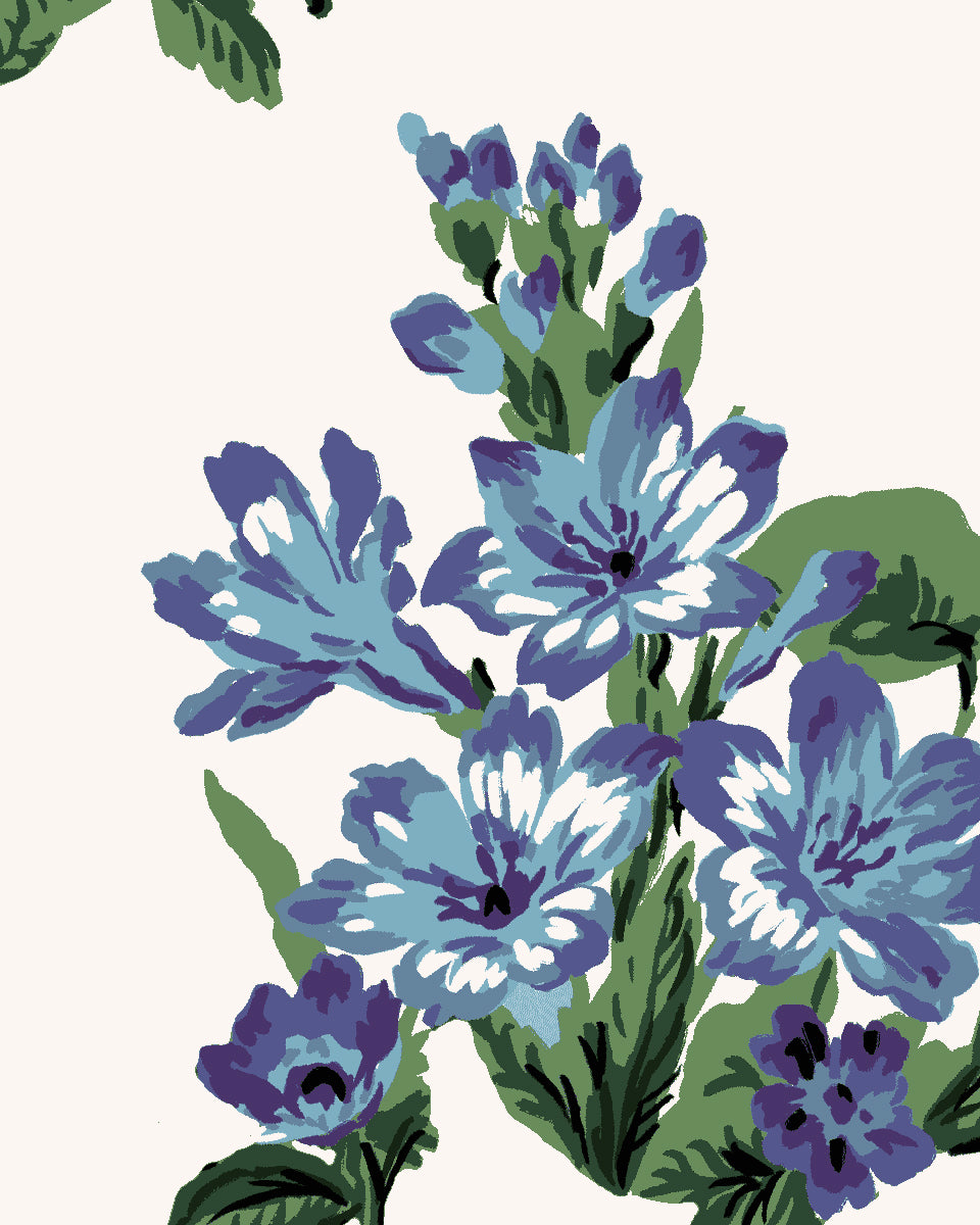 'La Zinnia' Wallpaper by Clare V. - Violet Sky