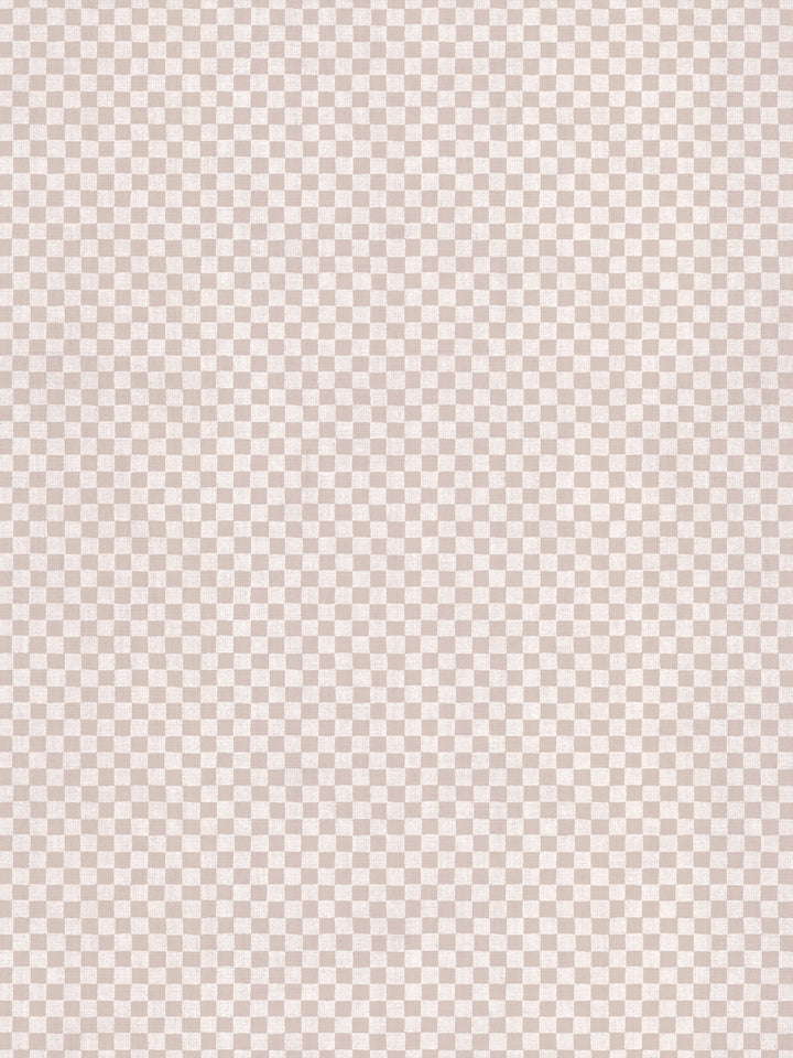 'Le Check' Linen Fabric by Clare V. - Bisque Cream