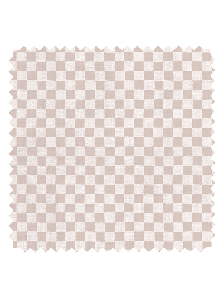 'Le Check' Linen Fabric by Clare V. - Bisque Cream