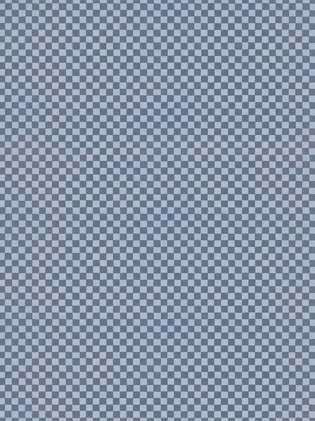 'Le Check' Linen Fabric by Clare V. - Blue Silver