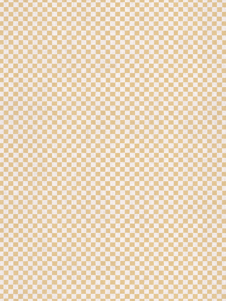 'Le Check' Linen Fabric by Clare V. - Buttercream