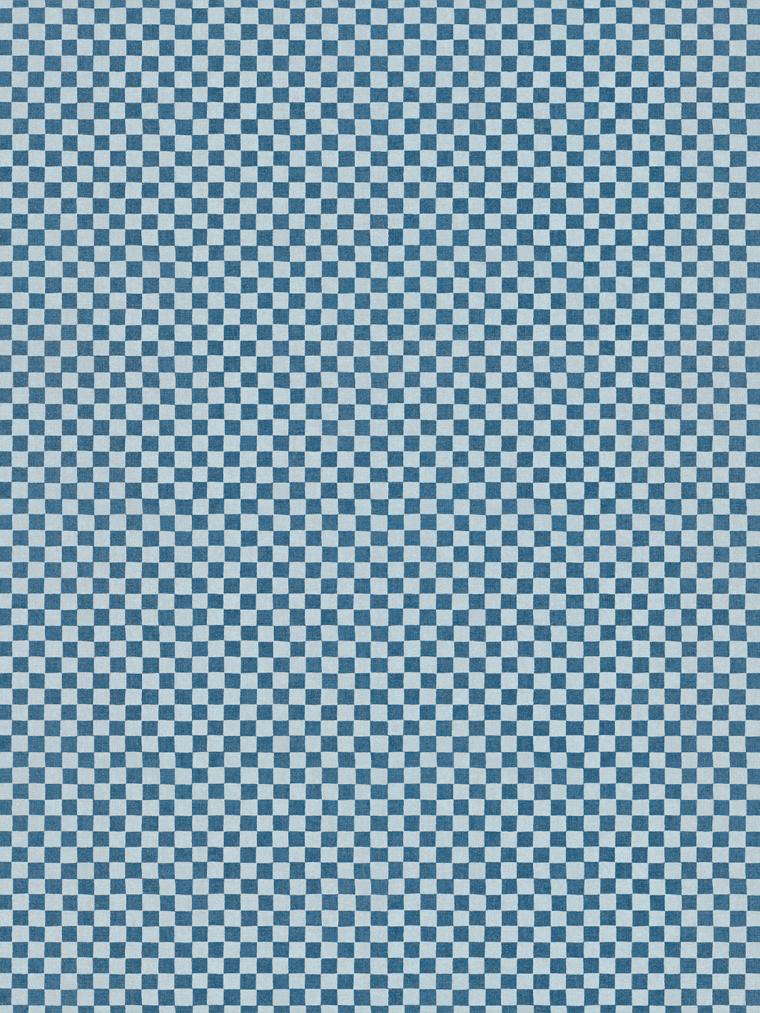 'Le Check' Linen Fabric by Clare V. - Indigo Powder