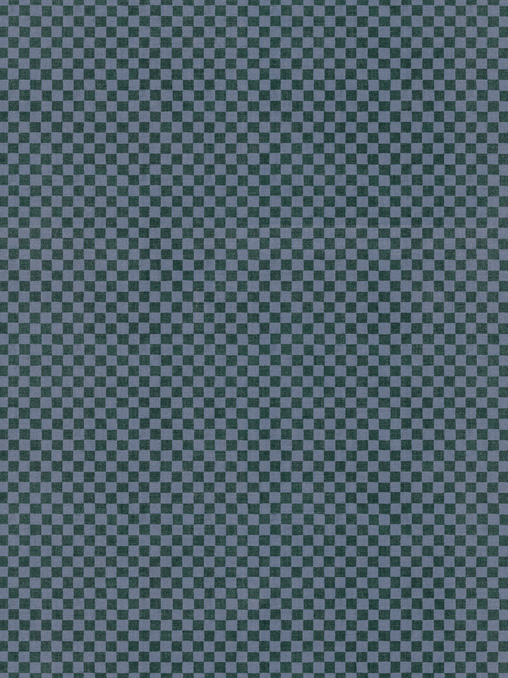 'Le Check' Linen Fabric by Clare V. - Midnight Forest