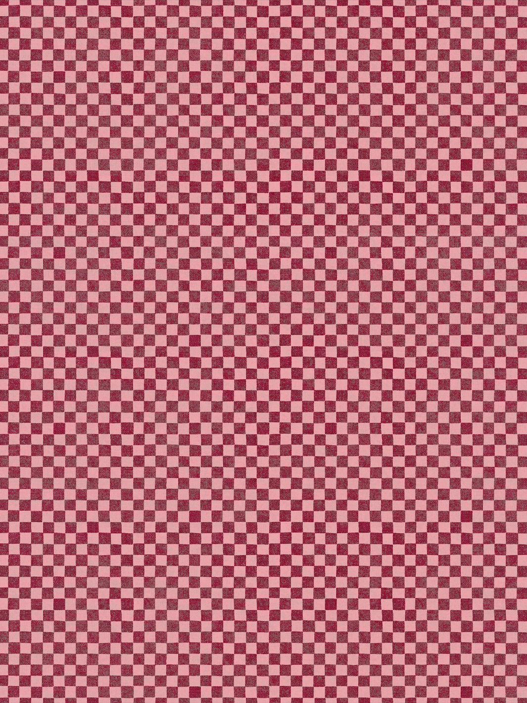 'Le Check' Linen Fabric by Clare V. - Red Rouge
