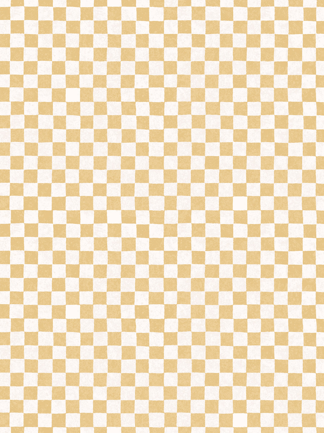 'Le Check' Wallpaper by Clare V. - Buttercream