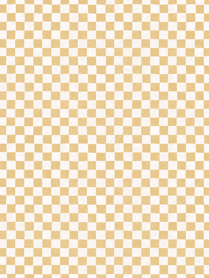 'Le Check' Wallpaper by Clare V. - Buttercream