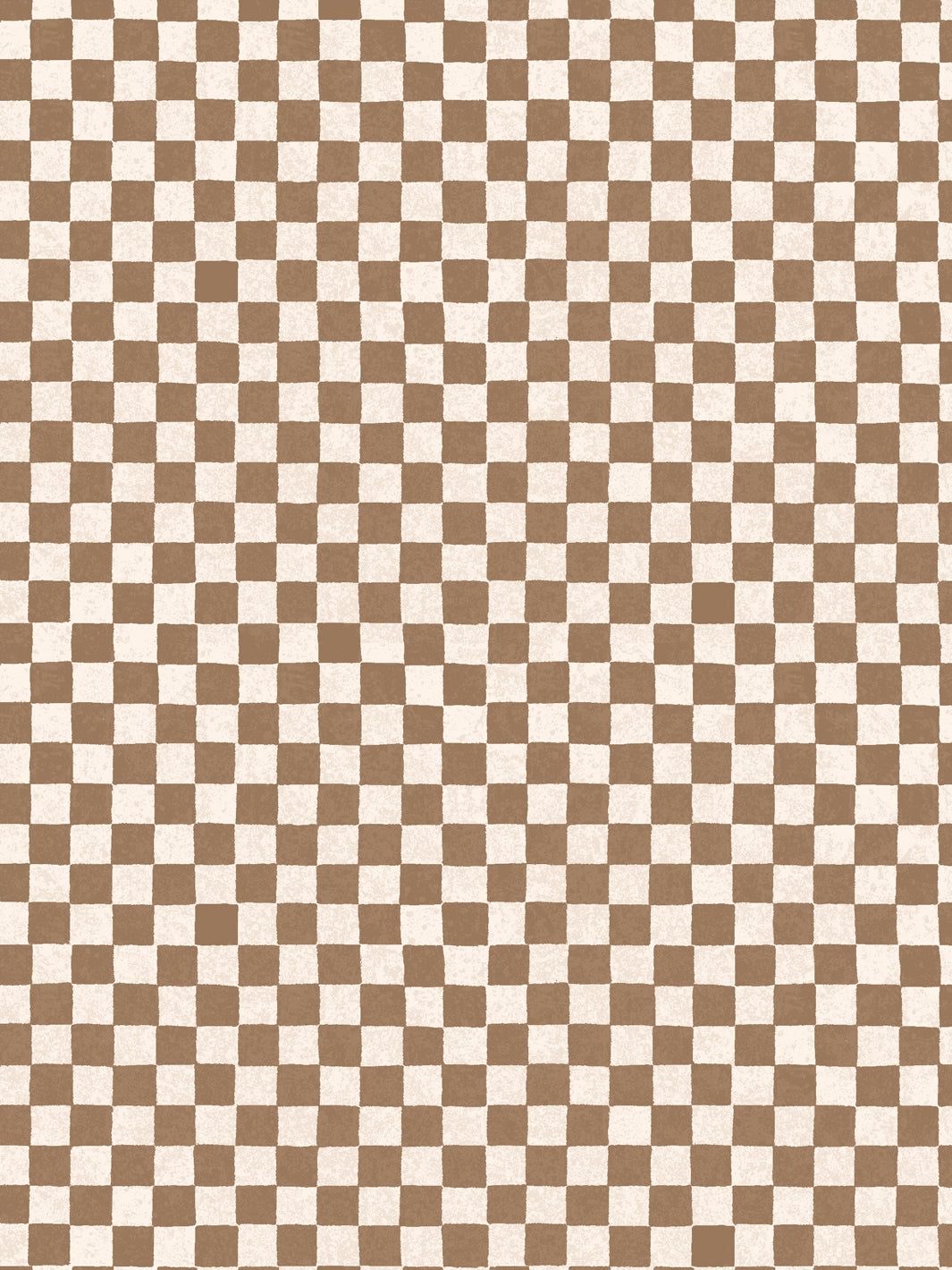 'Le Check' Wallpaper by Clare V. - Clay Cream