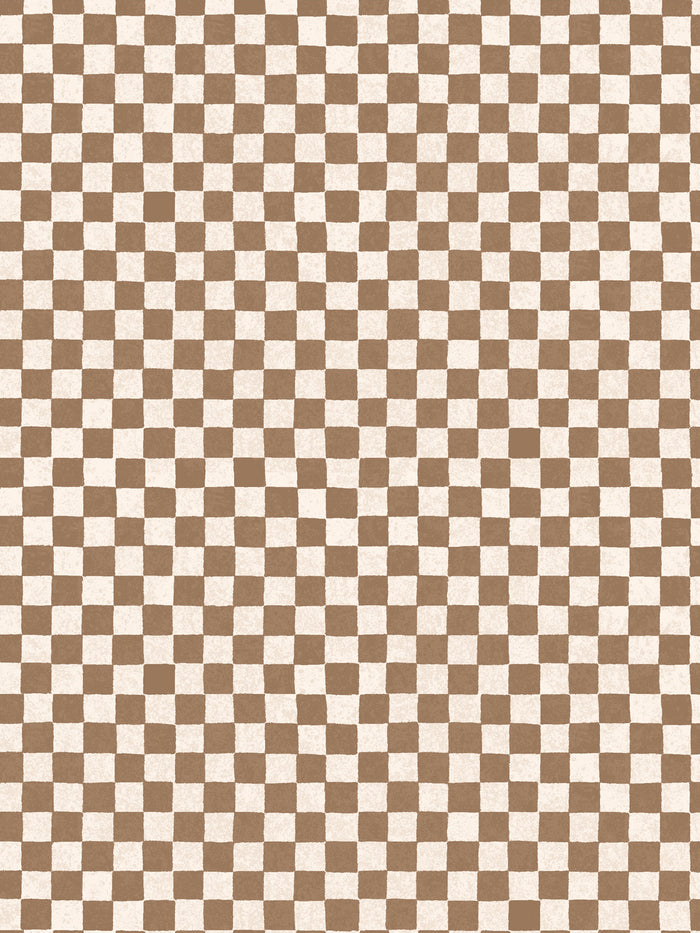 'Le Check' Wallpaper by Clare V. - Clay Cream