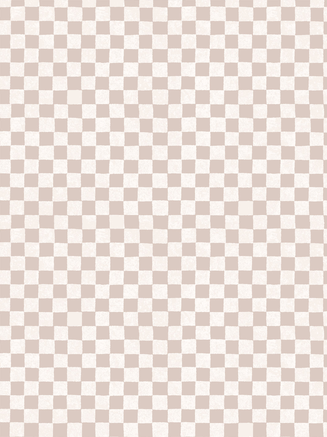'Le Check' Wallpaper by Clare V. - Bisque Cream