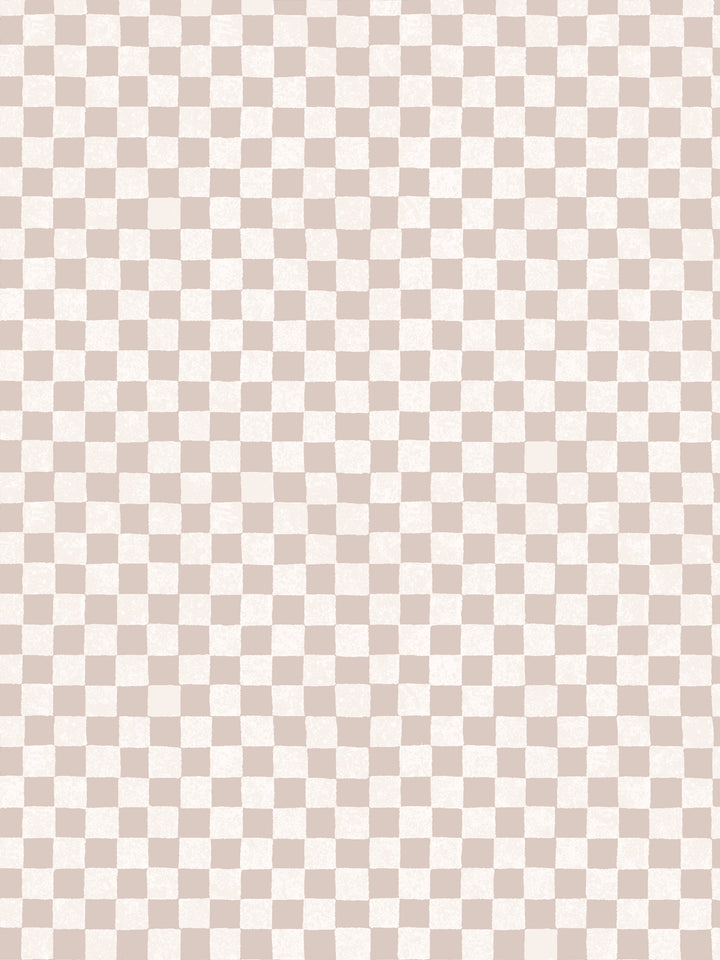 'Le Check' Wallpaper by Clare V. - Bisque Cream