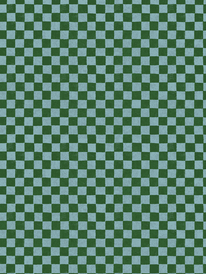 'Le Check' Wallpaper by Clare V. - Green Sky