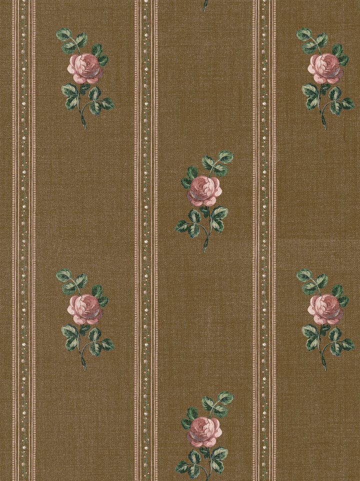 'Le Rosebud' Linen Fabric by Clare V. - Cocoa Blush