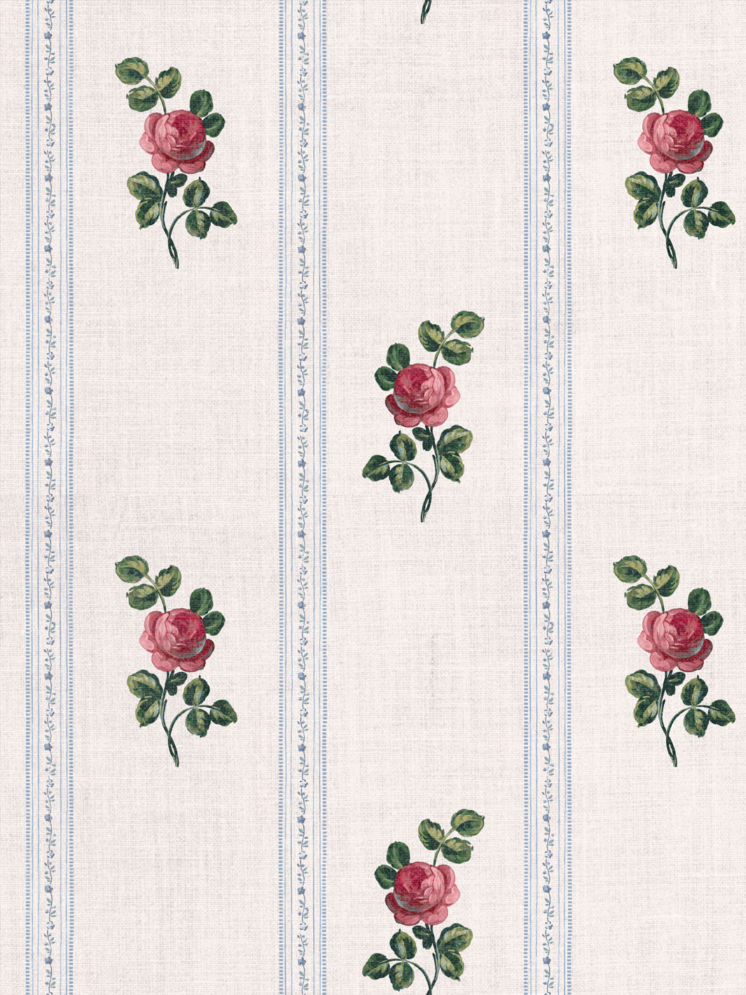 'Le Rosebud' Linen Fabric by Clare V. - Lipstick Cream