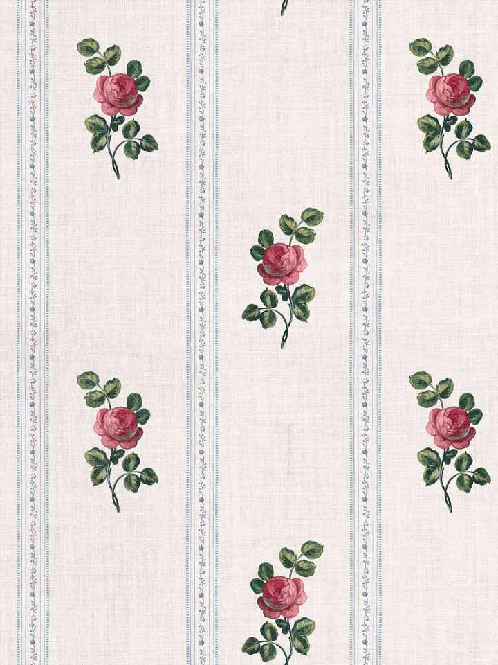 'Le Rosebud' Linen Fabric by Clare V. - Lipstick Cream