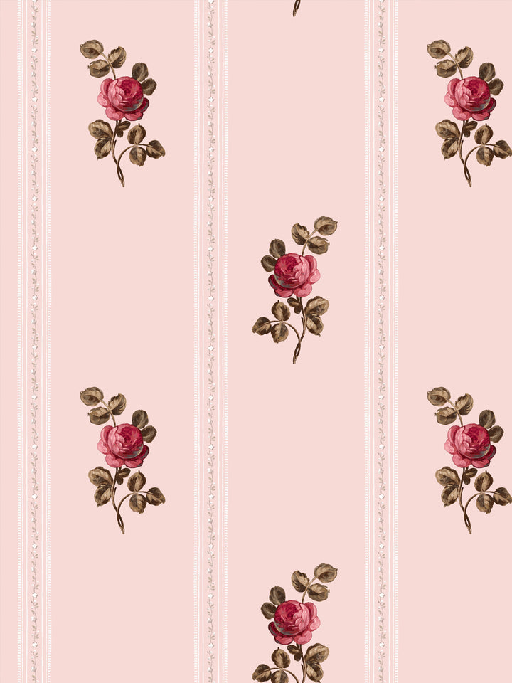 'Le Rosebud' Wallpaper by Clare V. - Blush Rose