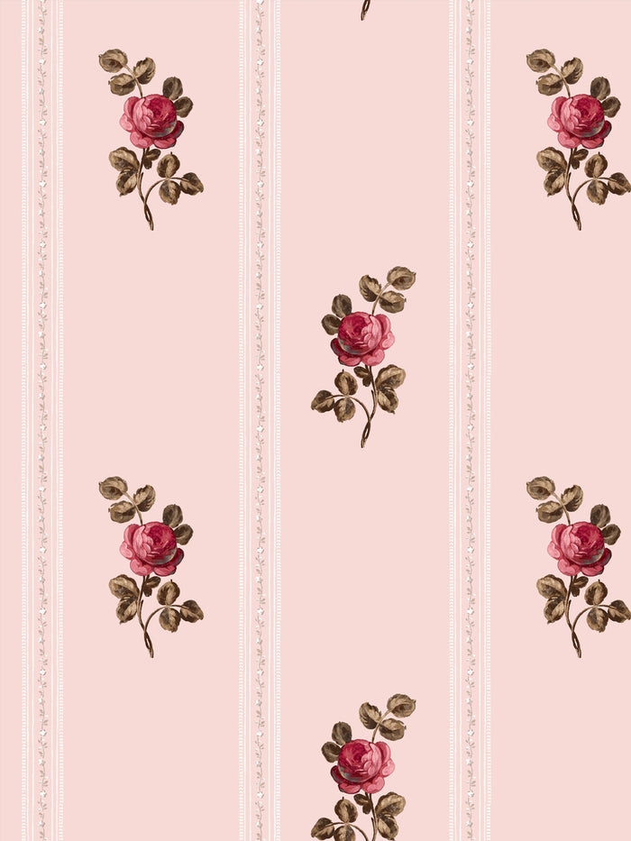 'Le Rosebud' Wallpaper by Clare V. - Blush Rose