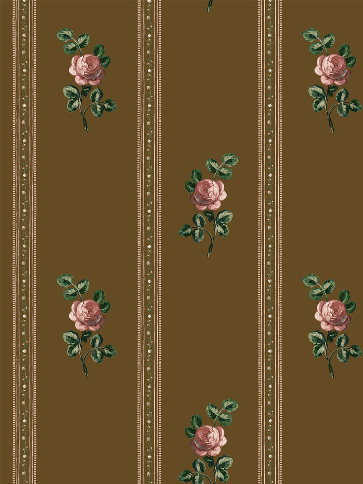 'Le Rosebud' Wallpaper by Clare V. - Cocoa Blush