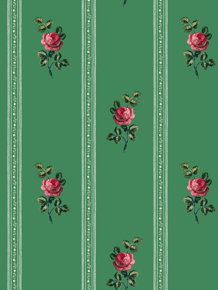'Le Rosebud' Wallpaper by Clare V. - Fern Rose