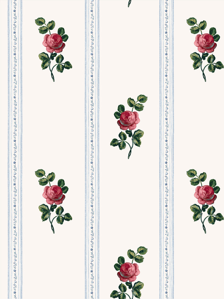 'Le Rosebud' Wallpaper by Clare V. - Lipstick Cream