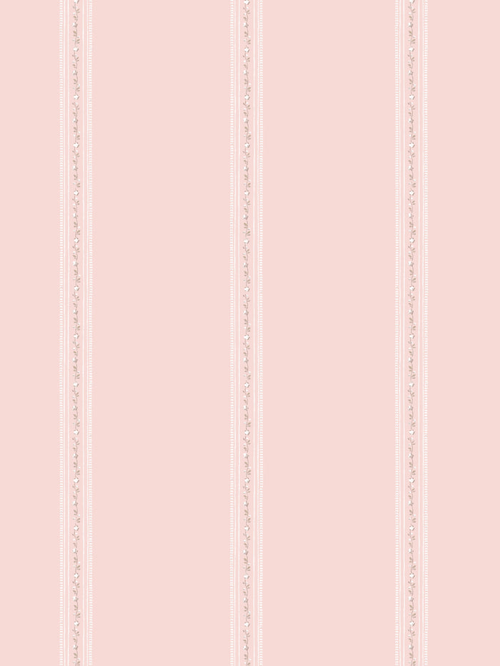 'Le Trellis' Wallpaper by Clare V. - Blush Cream