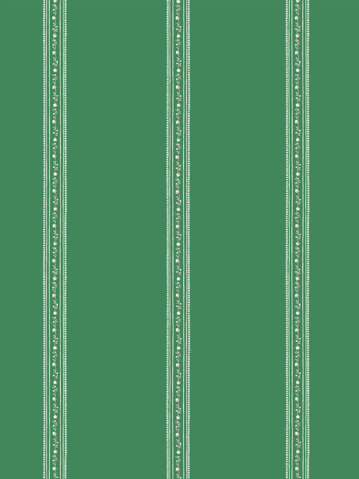 'Le Trellis' Wallpaper by Clare V. - Fern Cream