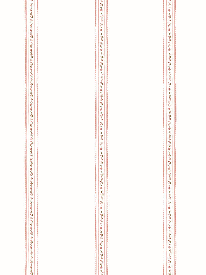 'Le Trellis' Wallpaper by Clare V. - Rouge Cream