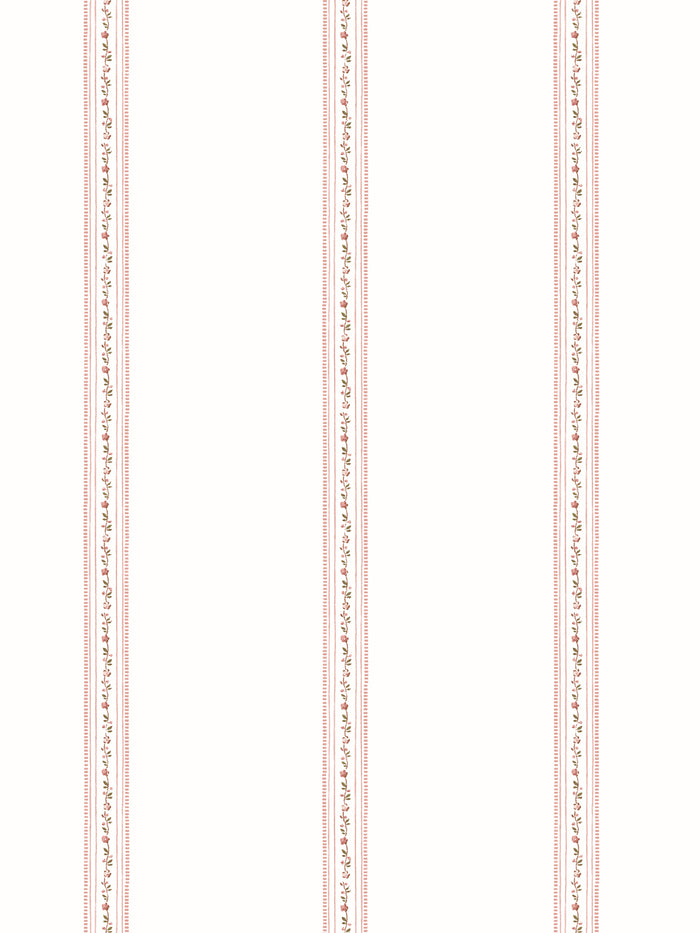 'Le Trellis' Wallpaper by Clare V. - Rouge Cream