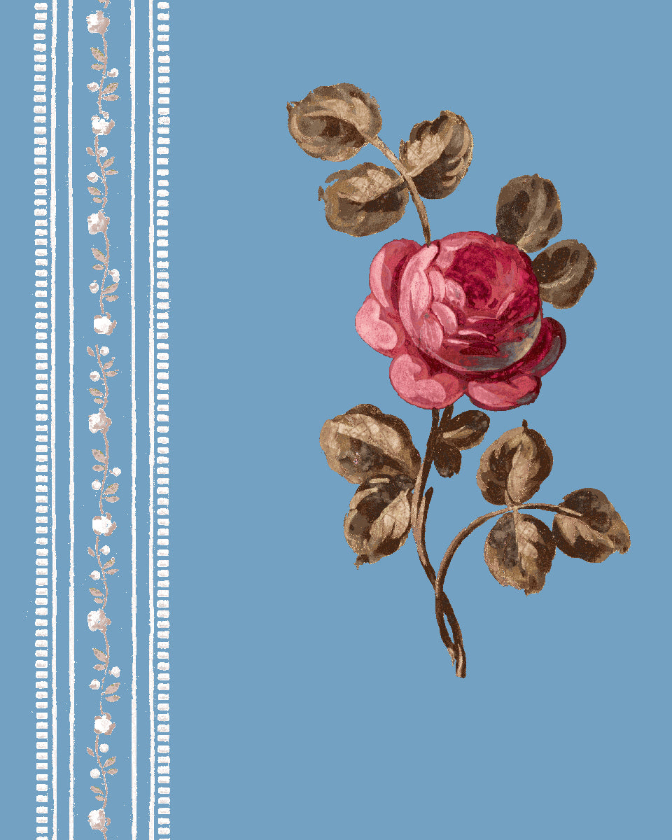 'Le Rosebud' Wallpaper by Clare V. - Azure Rose