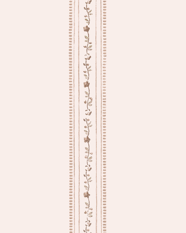 'Le Trellis' Wallpaper by Clare V. - Clay Petal