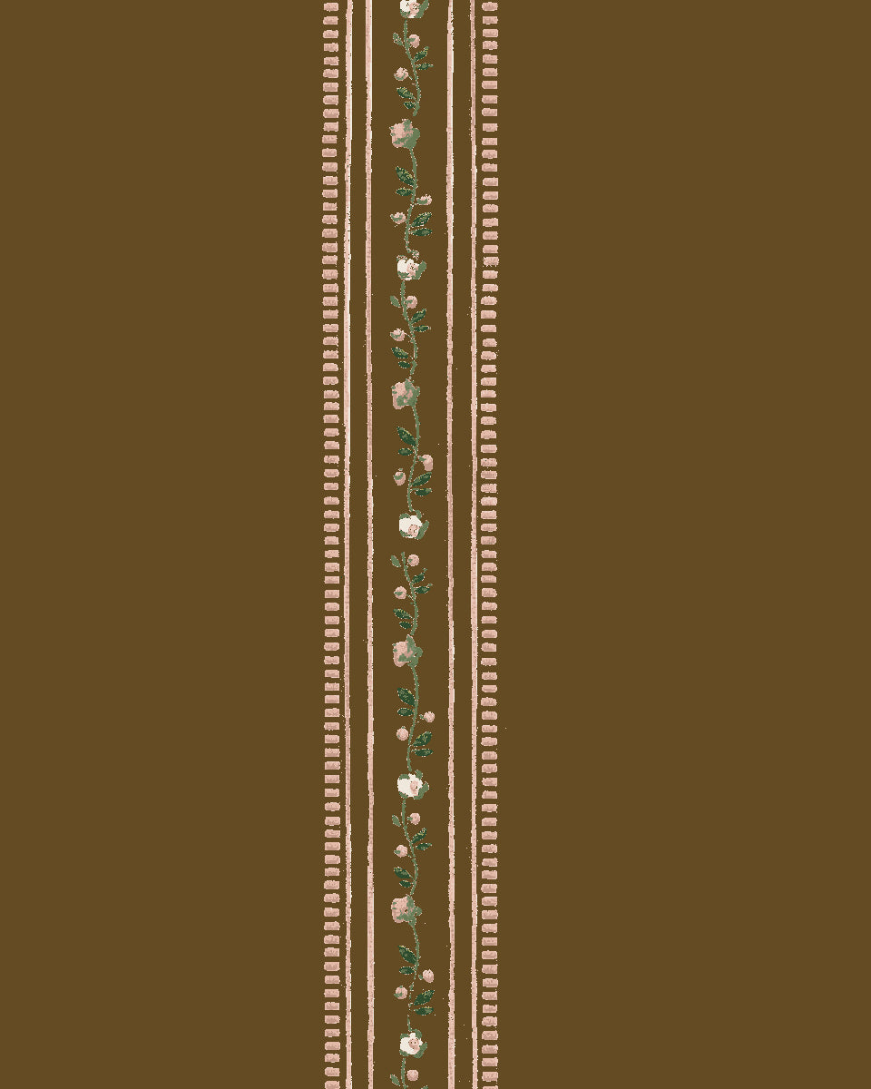'Le Trellis' Wallpaper by Clare V. - Cocoa Blush