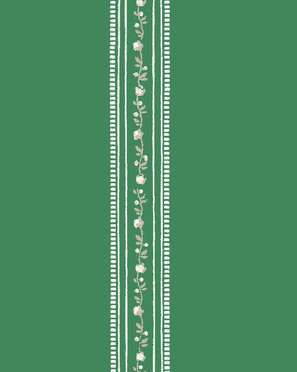 'Le Trellis' Wallpaper by Clare V. - Fern Cream