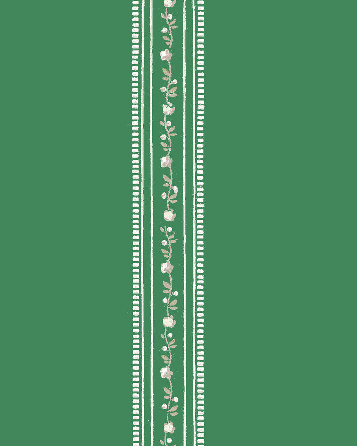 'Le Trellis' Wallpaper by Clare V. - Fern Cream