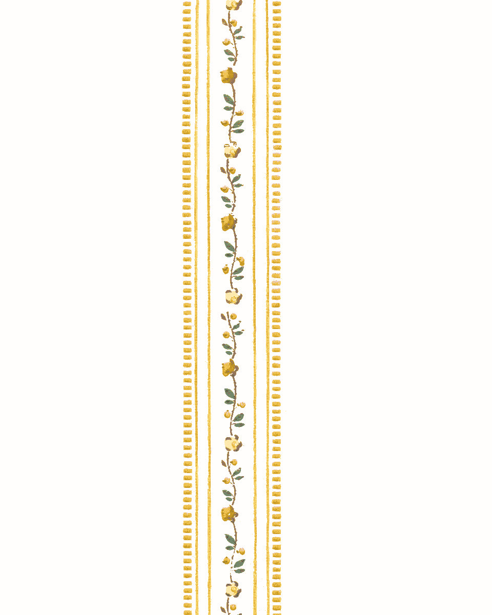 'Le Trellis' Wallpaper by Clare V. - Yellow Cream