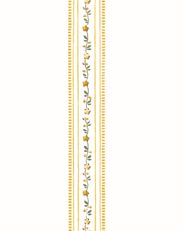 'Le Trellis' Wallpaper by Clare V. - Yellow Cream