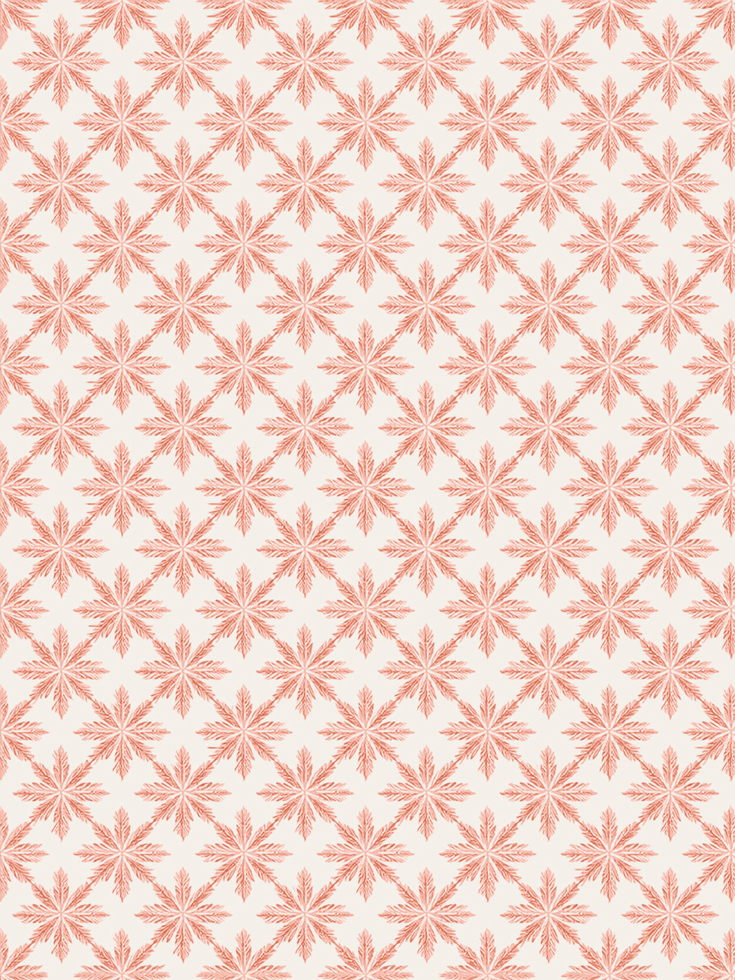 'Lets Get High' Wallpaper by Flint Wood & Hicks - Dark Coral