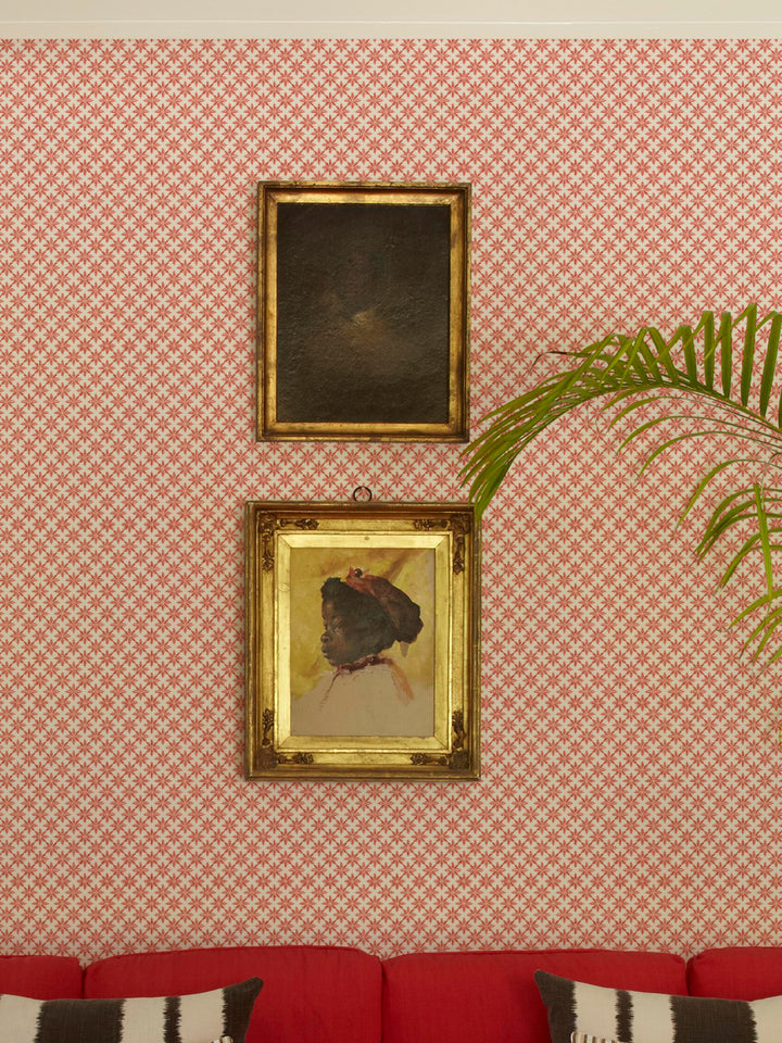 'Lets Get High' Wallpaper by Flint Wood & Hicks - Dark Red