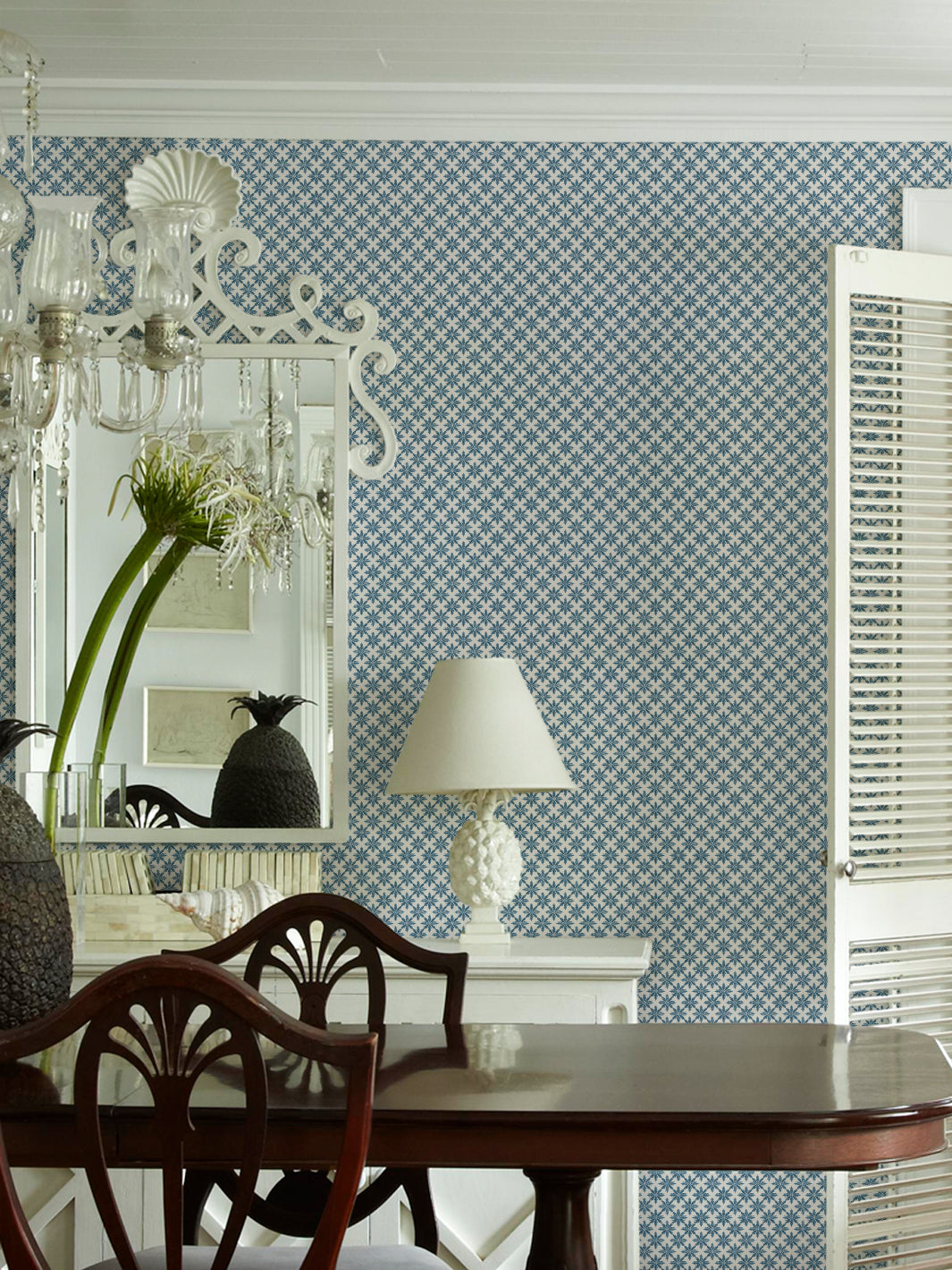 'Lets Get High' Wallpaper by Flint Wood & Hicks - Navy
