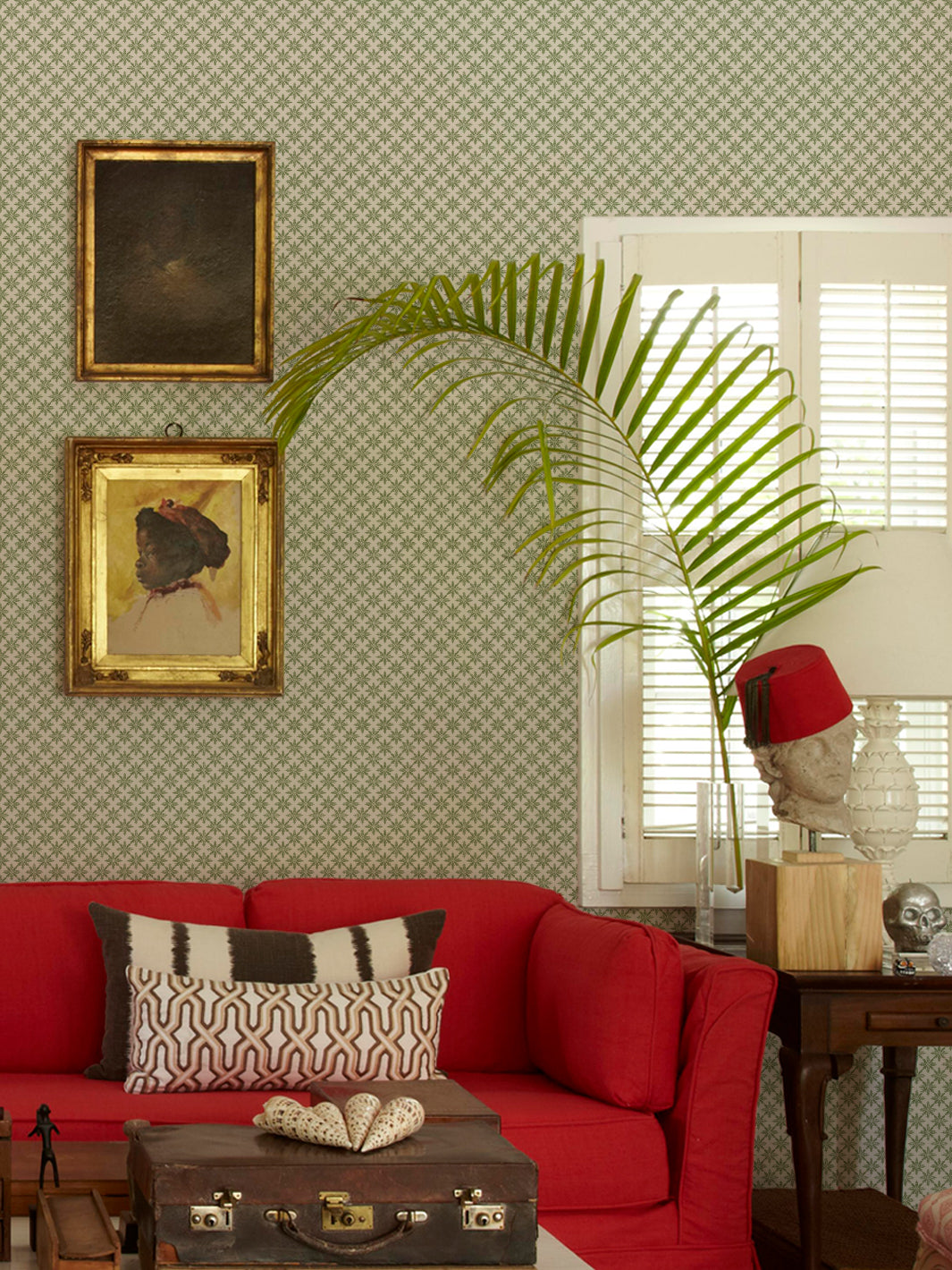 'Lets Get High' Wallpaper by Flint Wood & Hicks - Olive