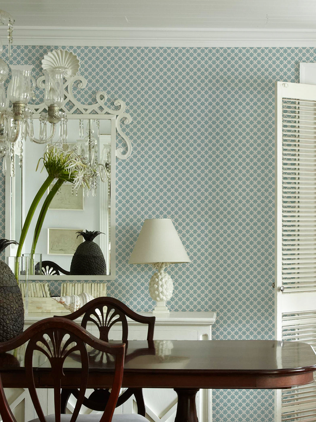 'Lets Get High' Wallpaper by Flint Wood & Hicks - Seafoam