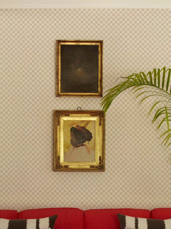 'Lets Get High' Wallpaper by Flint Wood & Hicks - Vintage Khaki