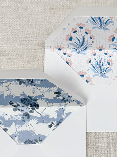 hillhouse floral note set by nathan turner blue pink