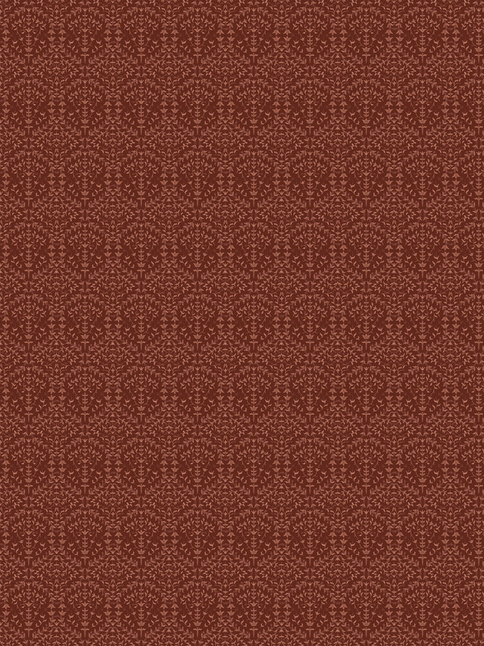 'Liliana' Wallpaper by Wallshoppe - Burgundy Leather