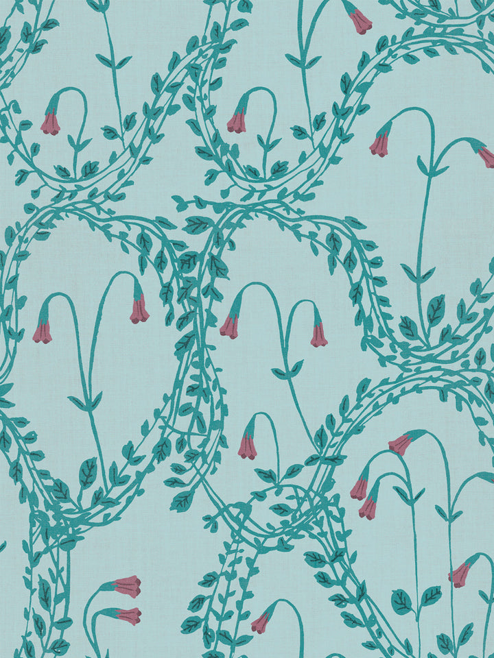 linnea linen fabric by sjp teal sky